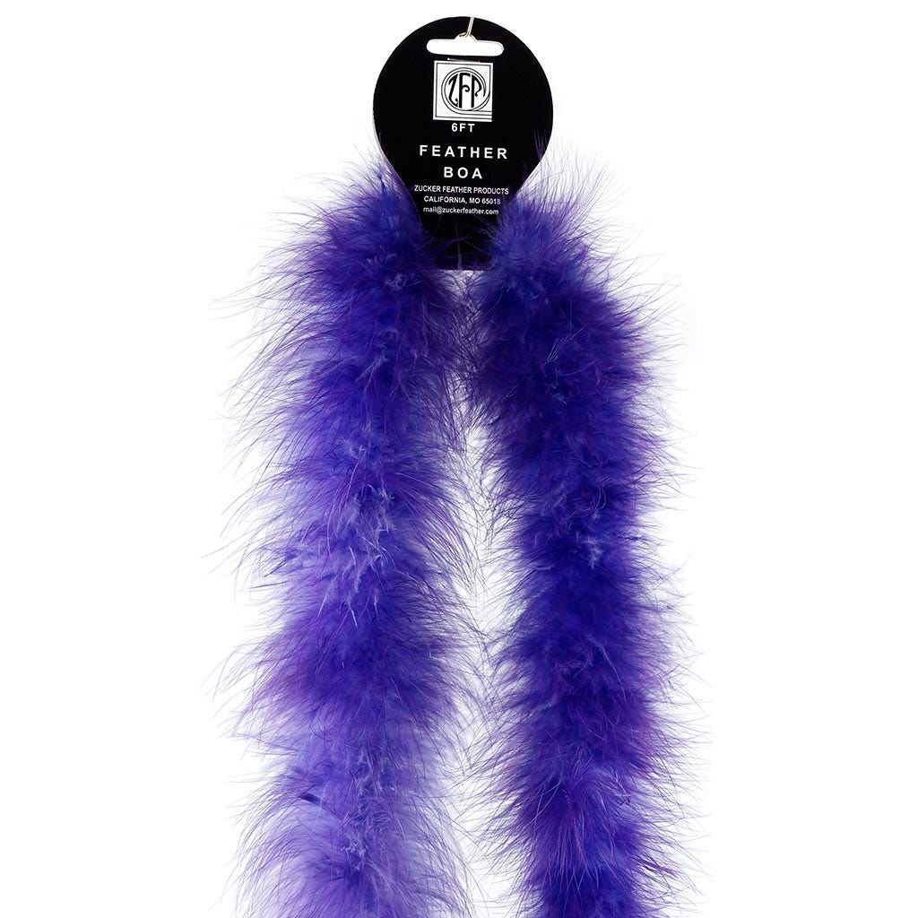 Marabou Feather Boa - Mediumweight - Tipped - Violet/Regal - Marabou Boa