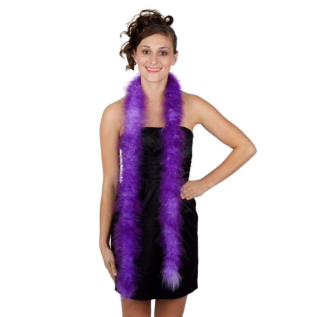 Marabou Feather Boa - Mediumweight - Tipped - Violet/Regal - Marabou Boa