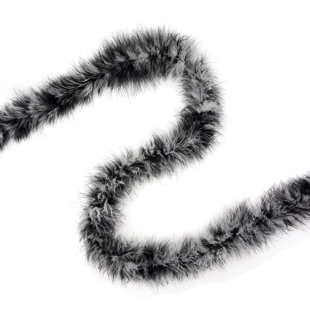 Marabou Feather Boa - Mediumweight - White/Black - Marabou Boa