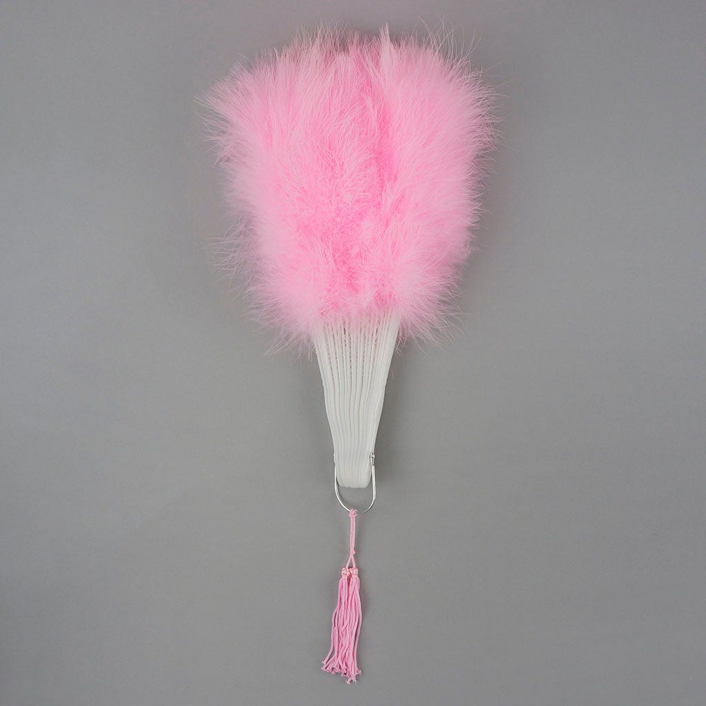 Marabou Feather Fan - Candy Pink - Feathers