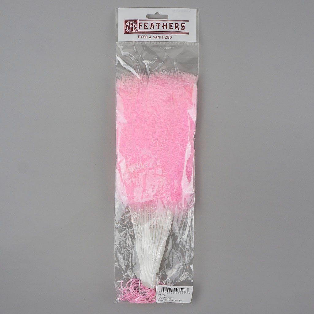 Marabou Feather Fan - Candy Pink - Feathers