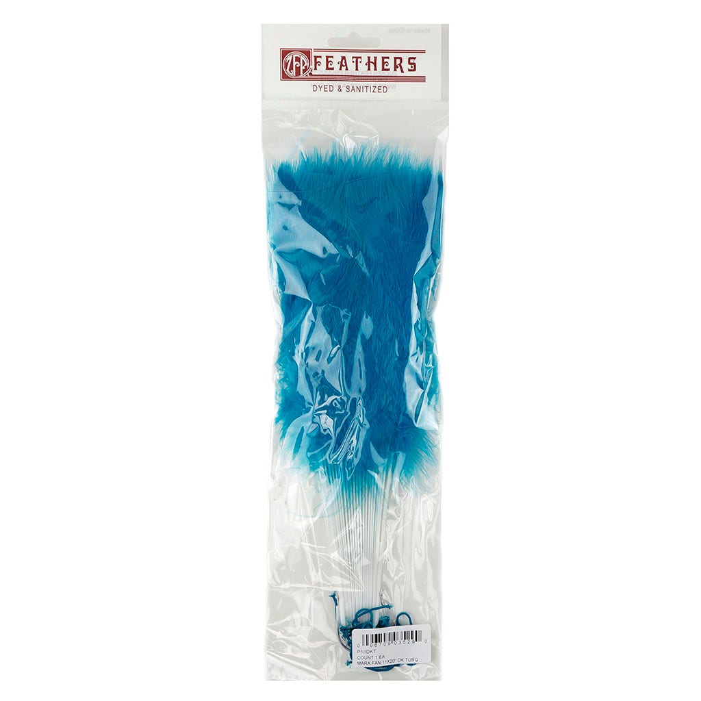 Marabou Feather Fan - Dark Turquoise - Feathers