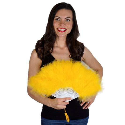 Marabou Feather Fan - Gold - Feathers