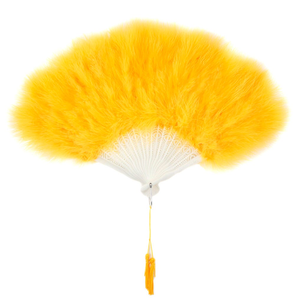 Marabou Feather Fan - Gold - Feathers