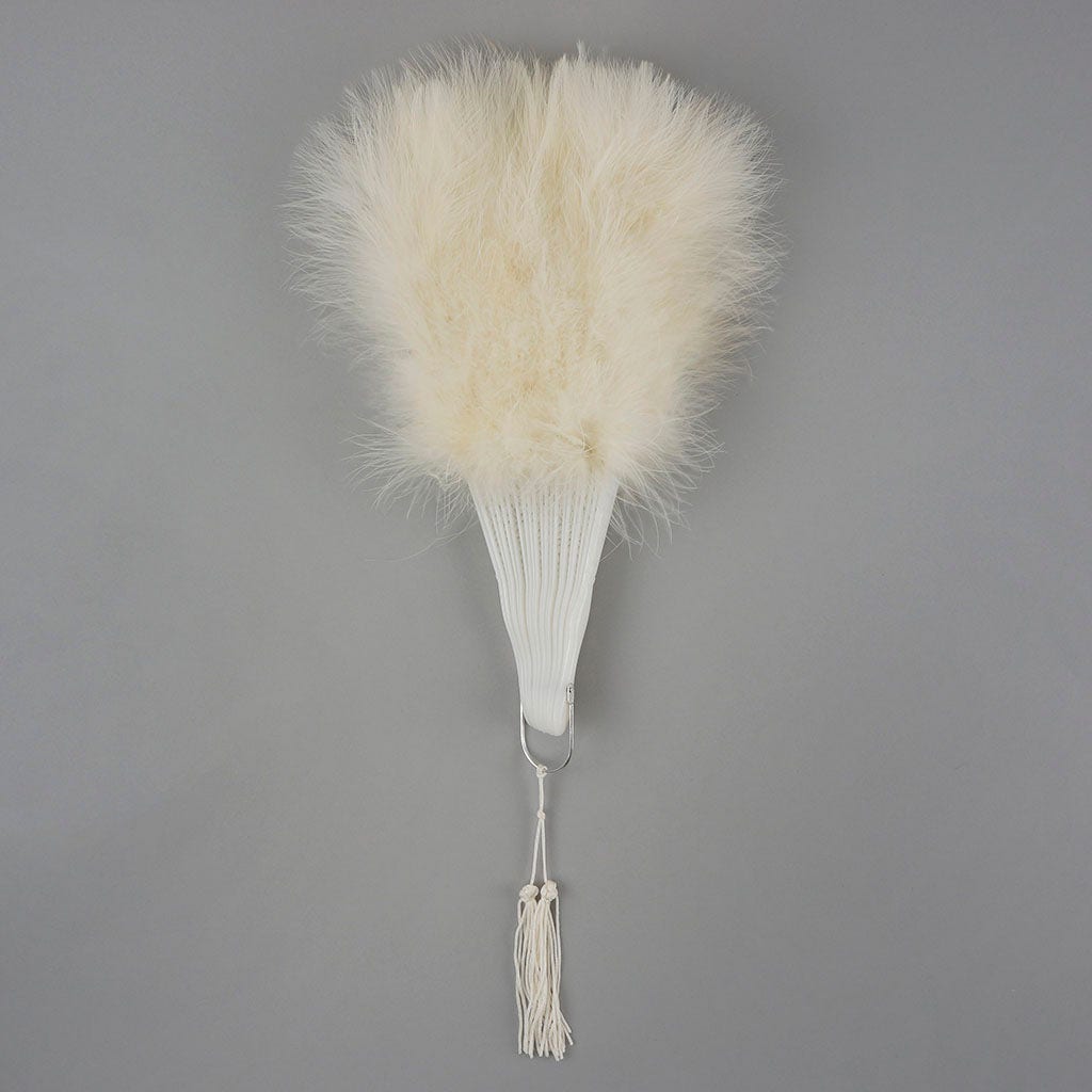 Marabou Feather Fan - Ivory - Feathers