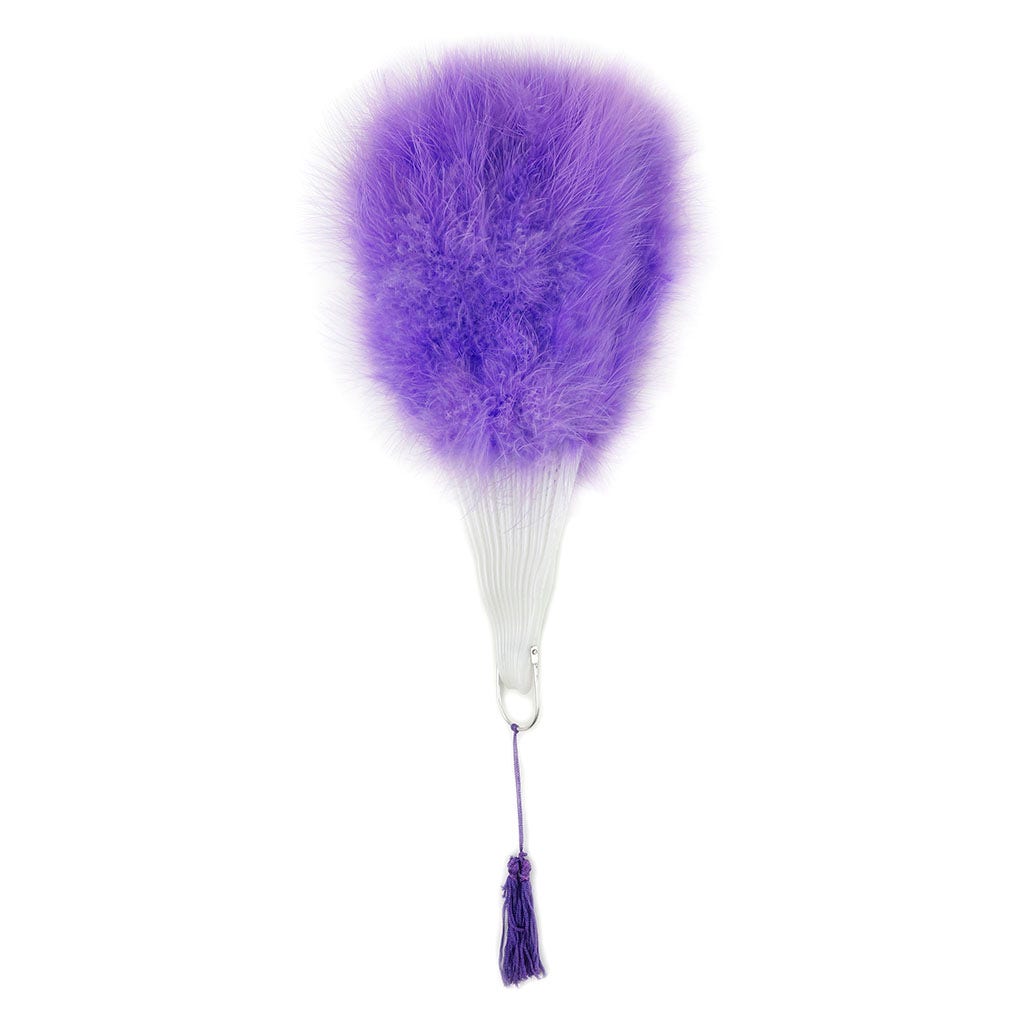 Marabou Feather Fan - Lavender - Feathers