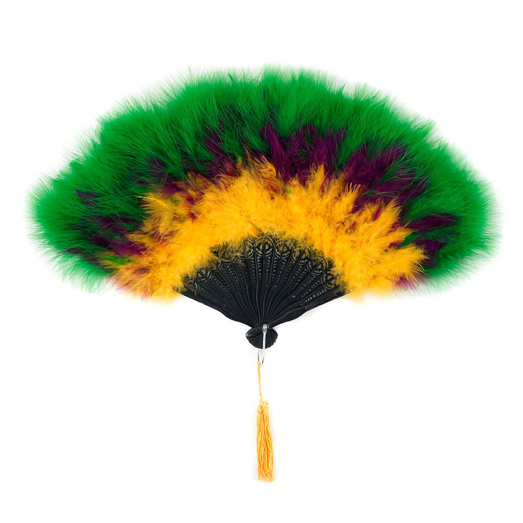 Marabou Feather Fan Multi Color - Mardigras Mix - Feathers