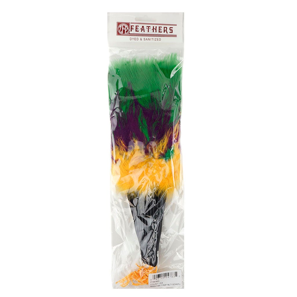 Marabou Feather Fan Multi Color - Mardigras Mix - Feathers