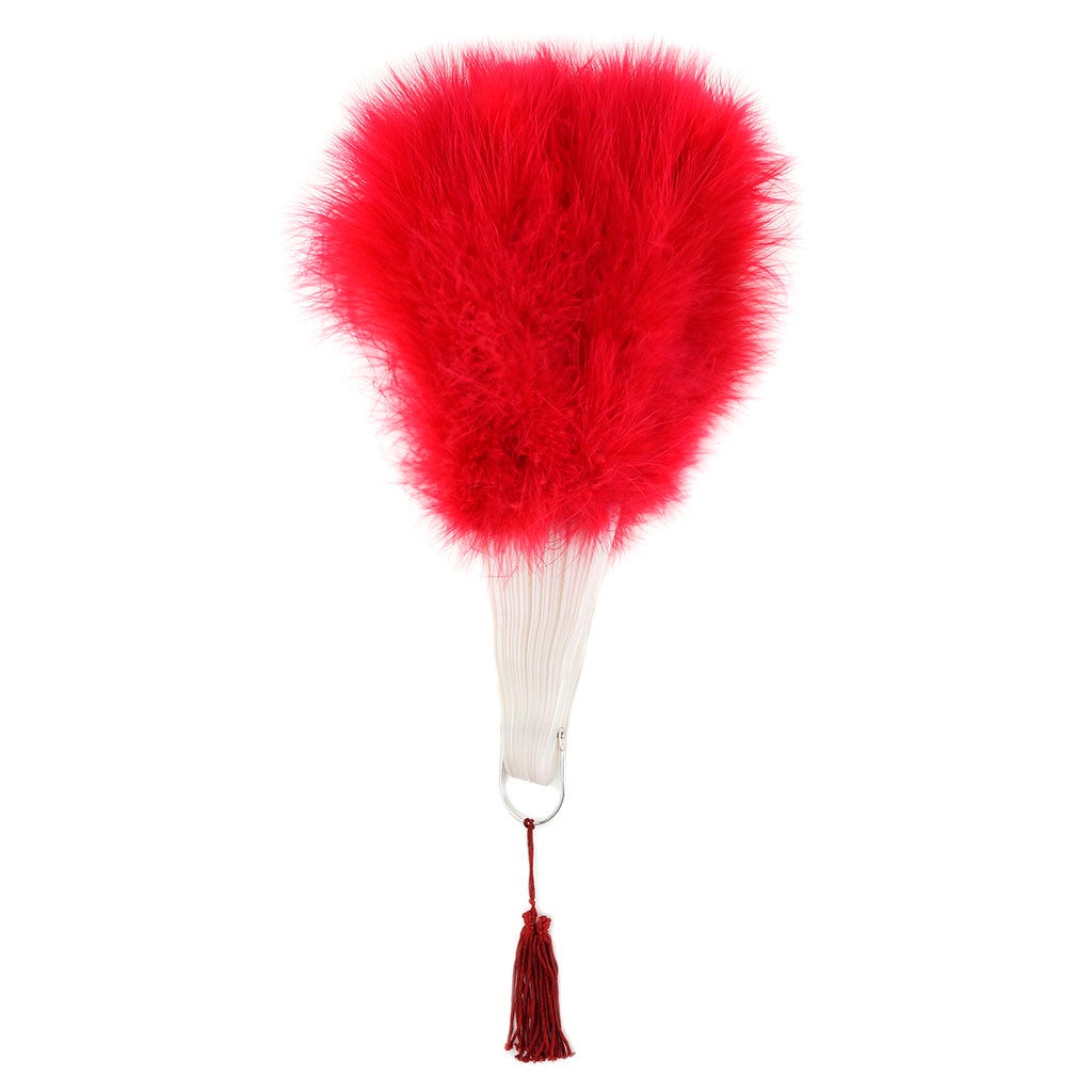 Marabou Feather Fan - Red - Feathers