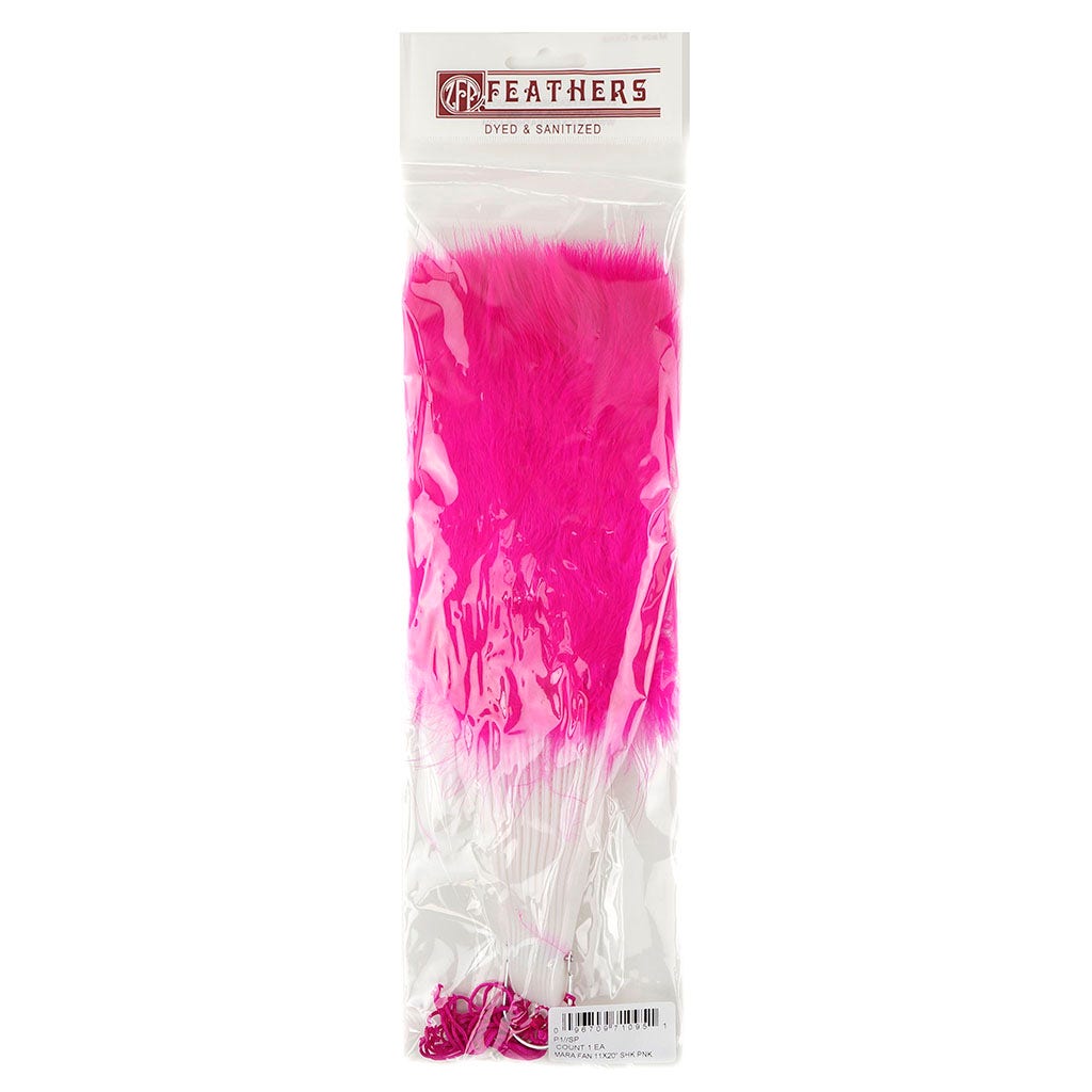 Marabou Feather Fan - Shocking Pink - Feathers