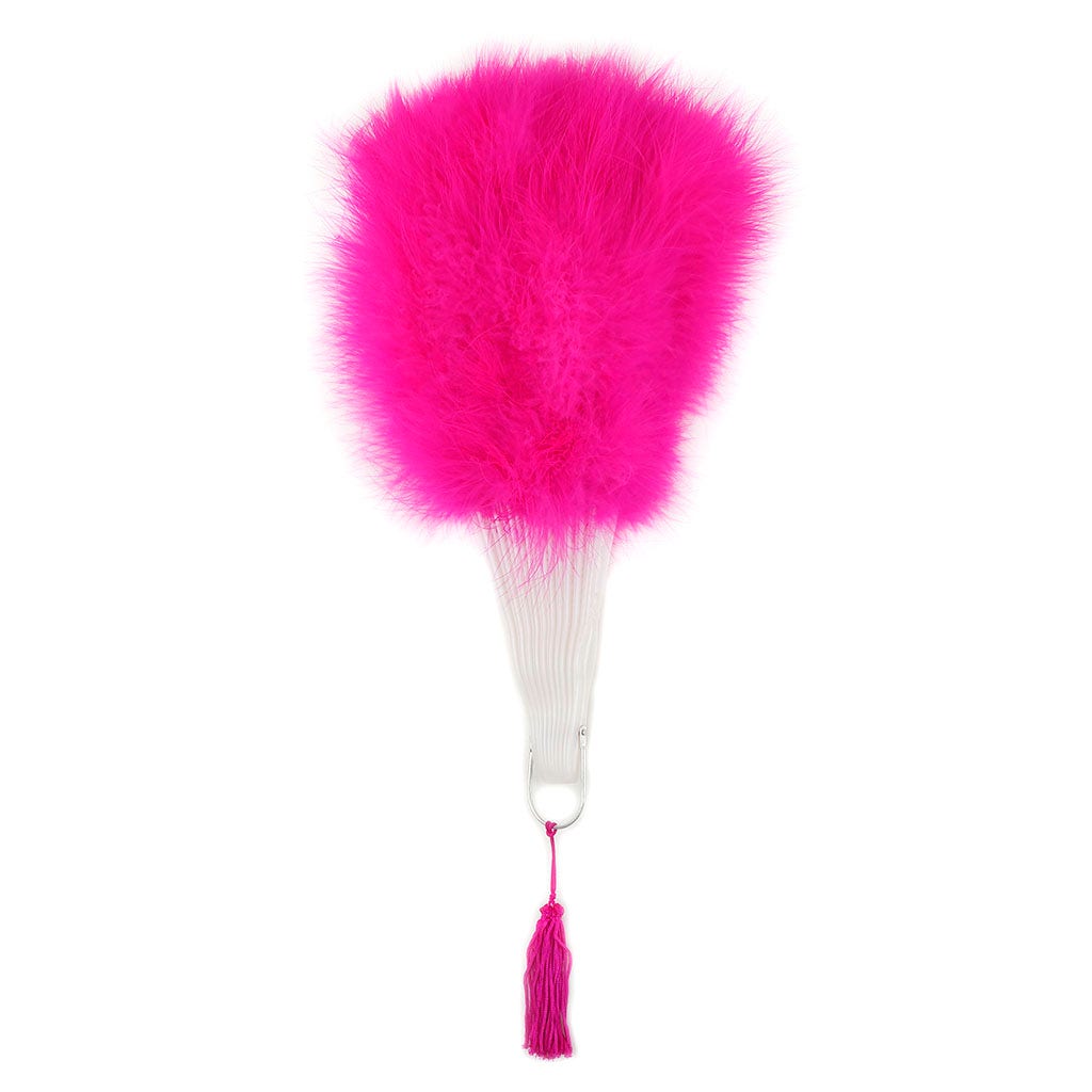 Marabou Feather Fan - Shocking Pink - Feathers