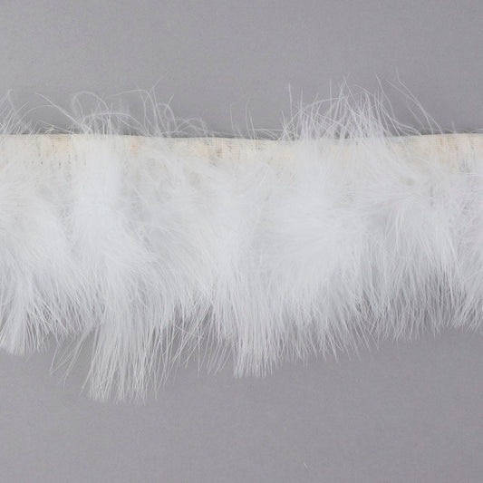 Marabou Feather Fringe White - Feathers