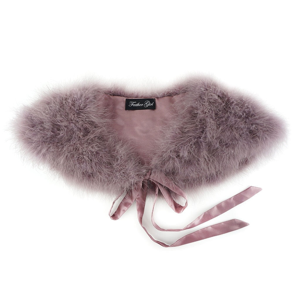 Marabou Feather Shawl w/Ribbon Ties Amethyst - Feathers