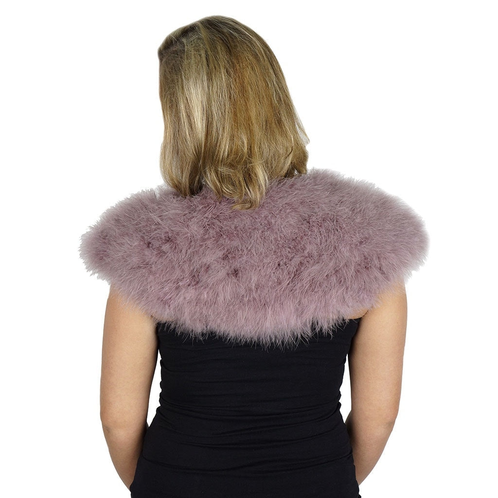 Marabou Feather Shawl w/Ribbon Ties Amethyst - Feathers