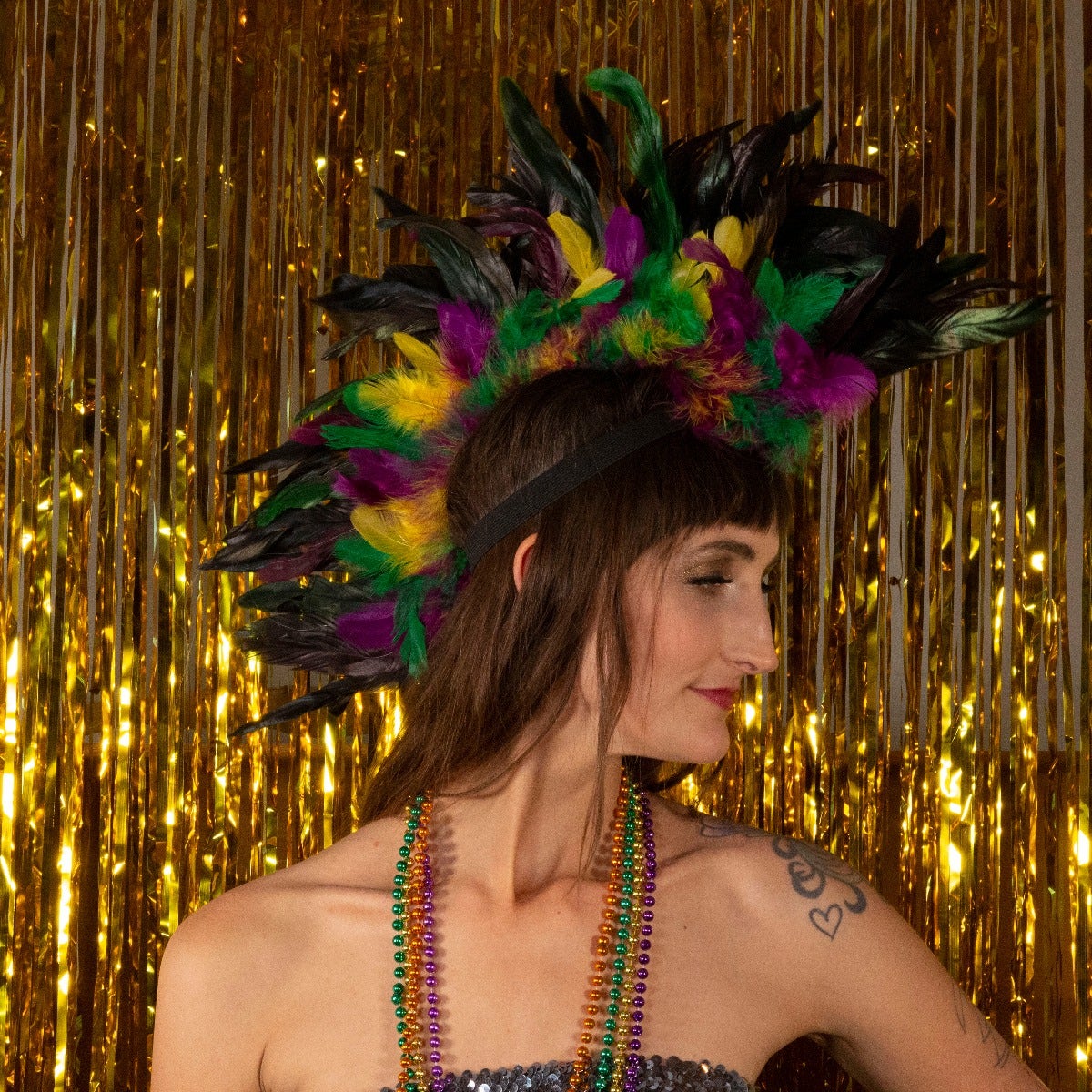 Mardi Gras Feather Mohawk - Feathers