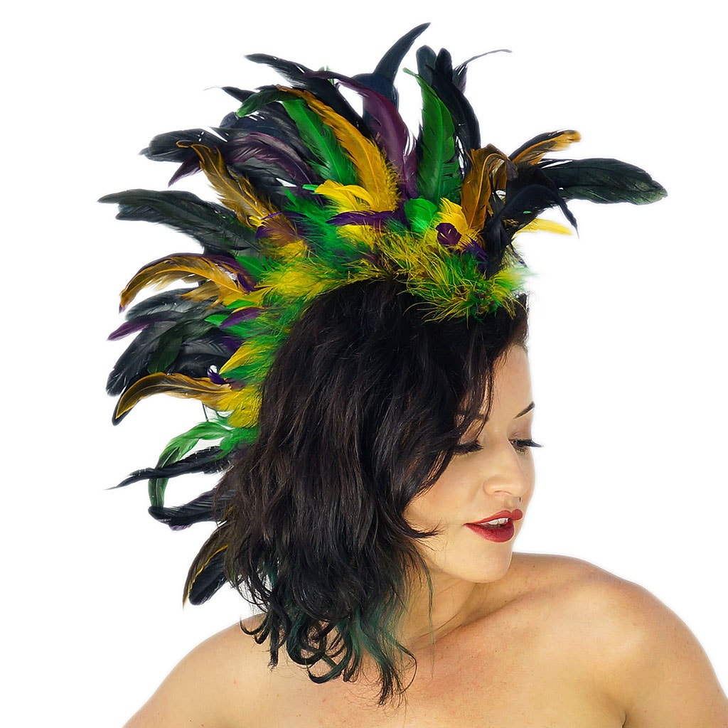 Mardi Gras Feather Mohawk - Feathers