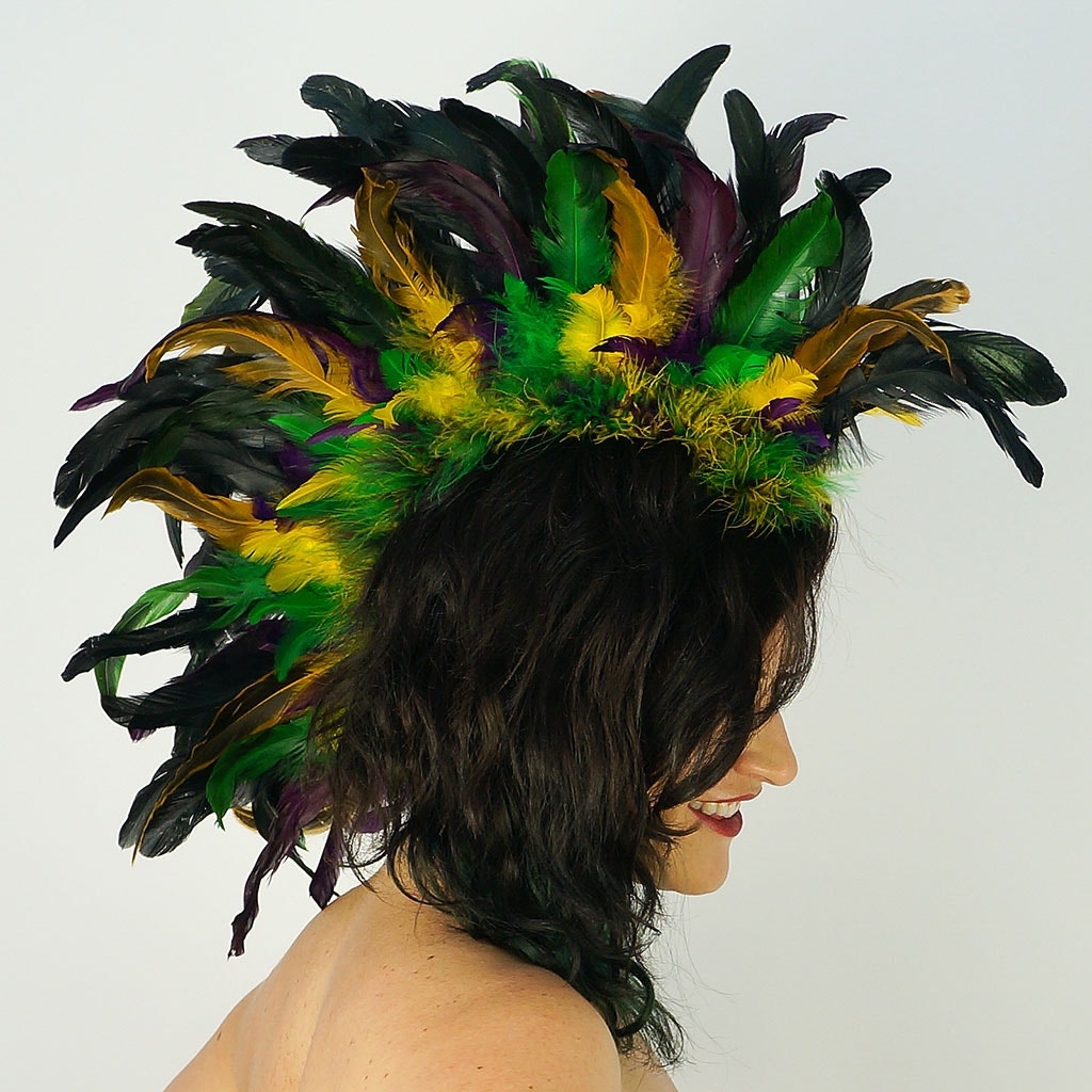 Mardi Gras Feather Mohawk - Feathers