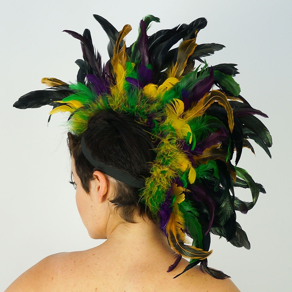 Mardi Gras Feather Mohawk - Feathers