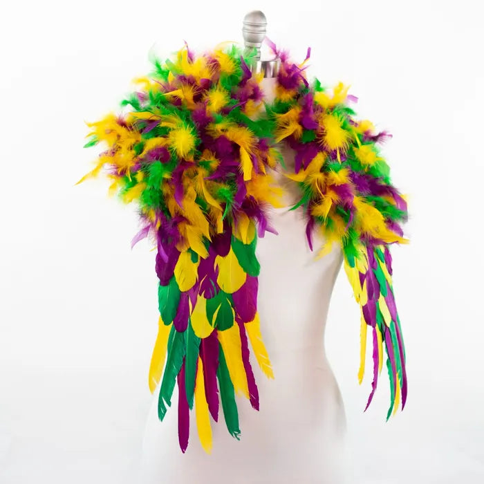 Feather Shrug - Mardi Gras