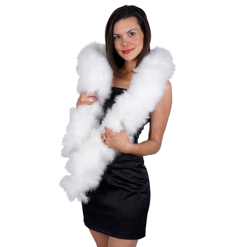 Marilyn Feather Boa - White - Marabou Boa