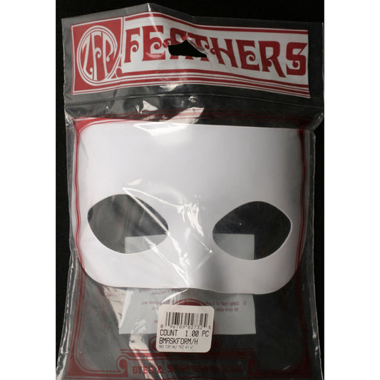 Mask Form-Half Face Lightweight - White - Feathers