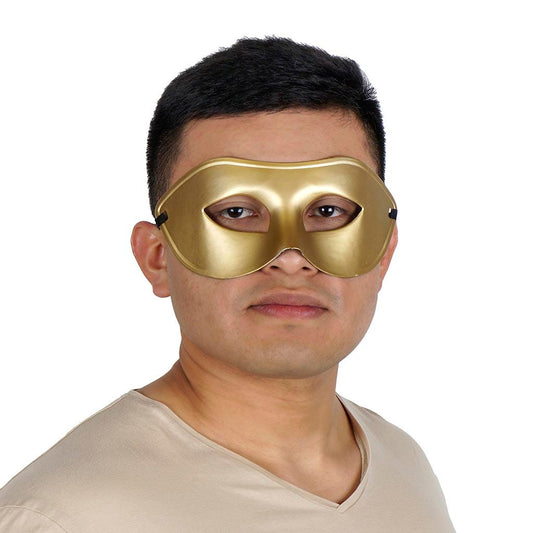 Mask Form-Half Face Venetian - Gold - Feathers