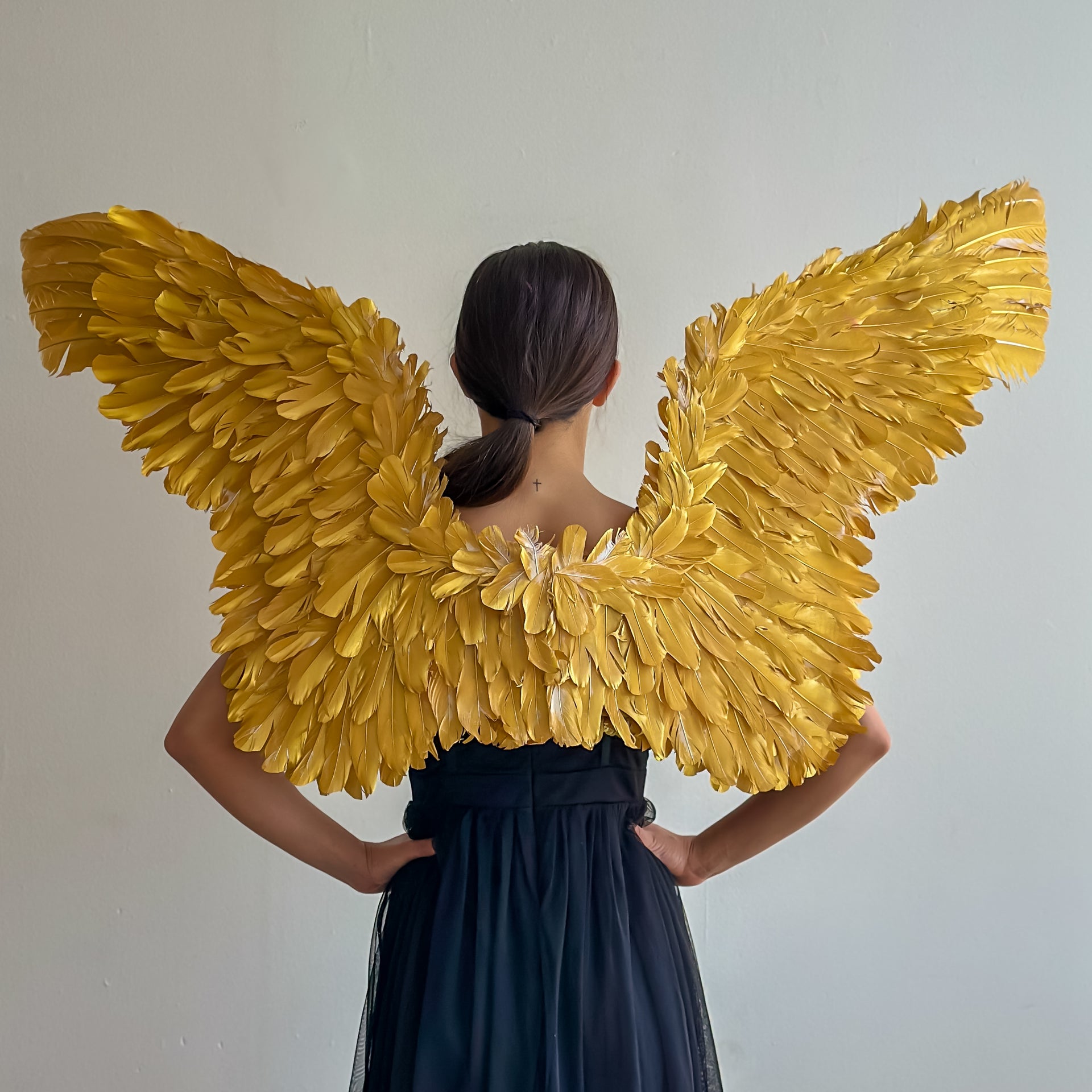 Giant Metallic Gold Wings Costume
