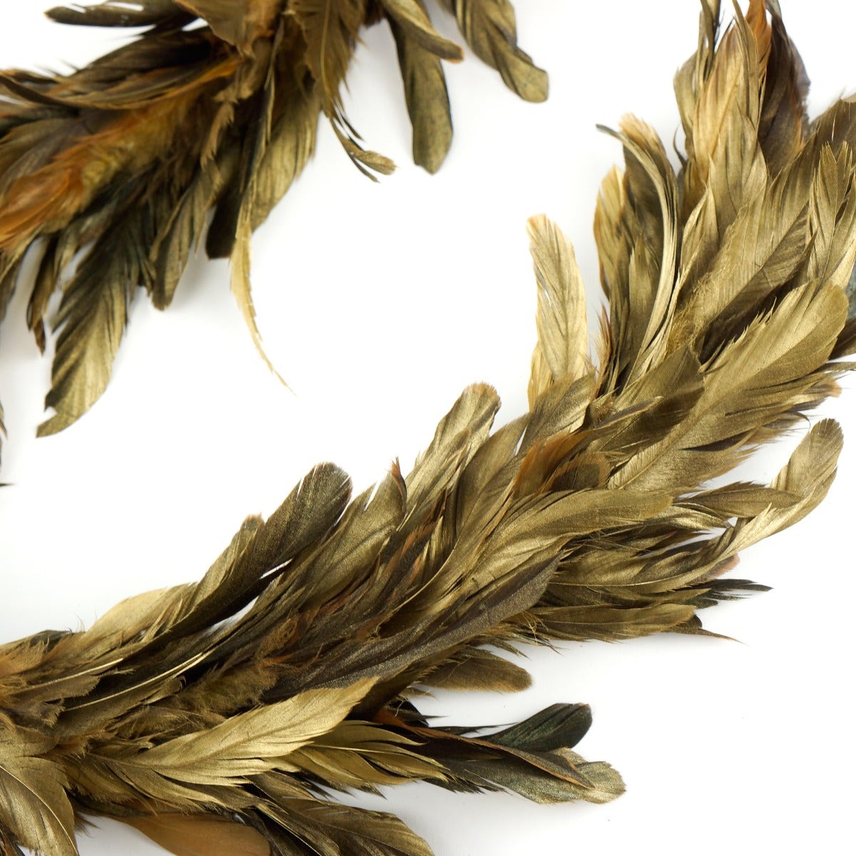 Metallic Gold Feather Garland - 50’’ - Feathers