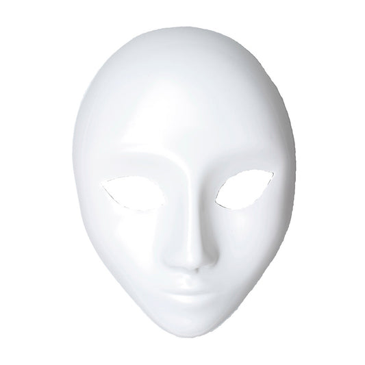 Mini Mask Form Full Face - White - Feathers