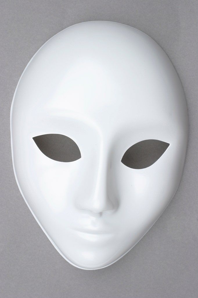 Mini Mask Form Full Face - White - Feathers