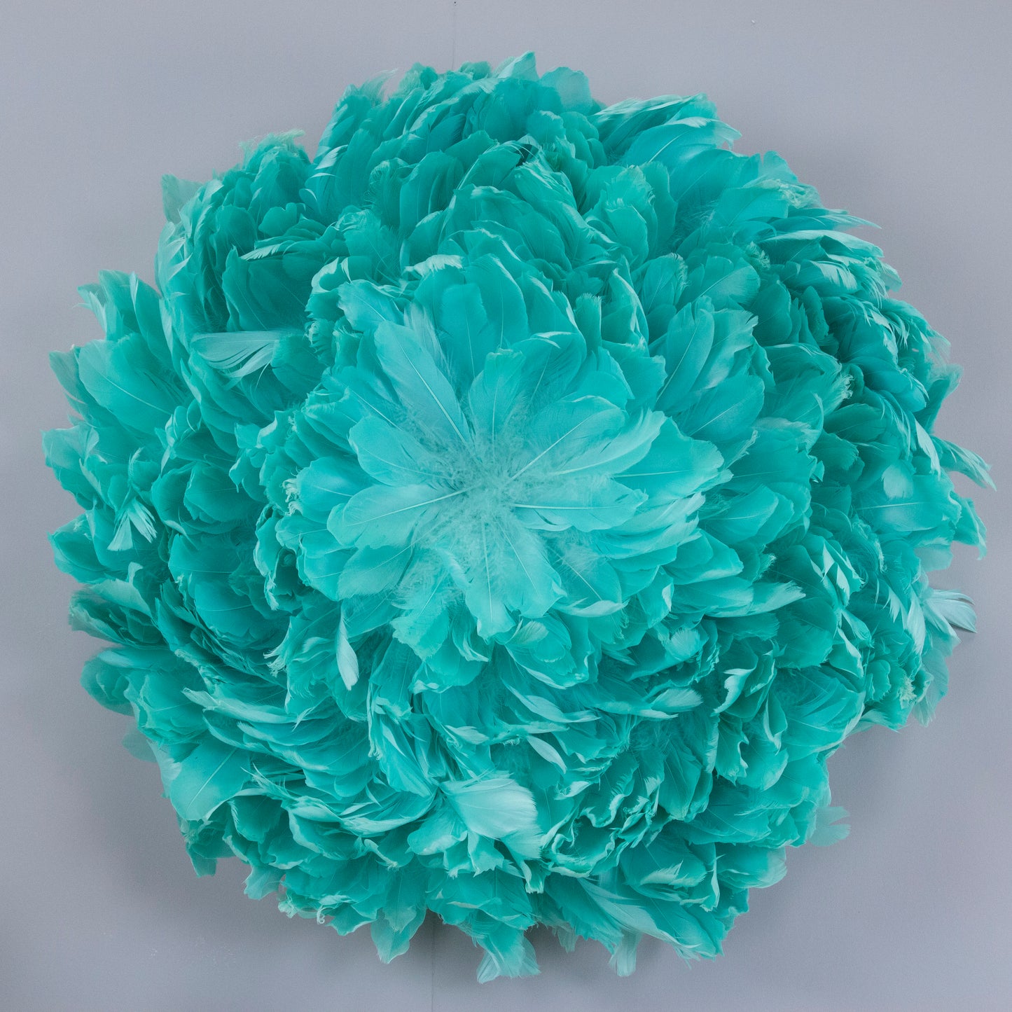 Juju Hat Nagoire Feather Wall Art 16 inch Wood Base   24-26 inch DIA --Mint