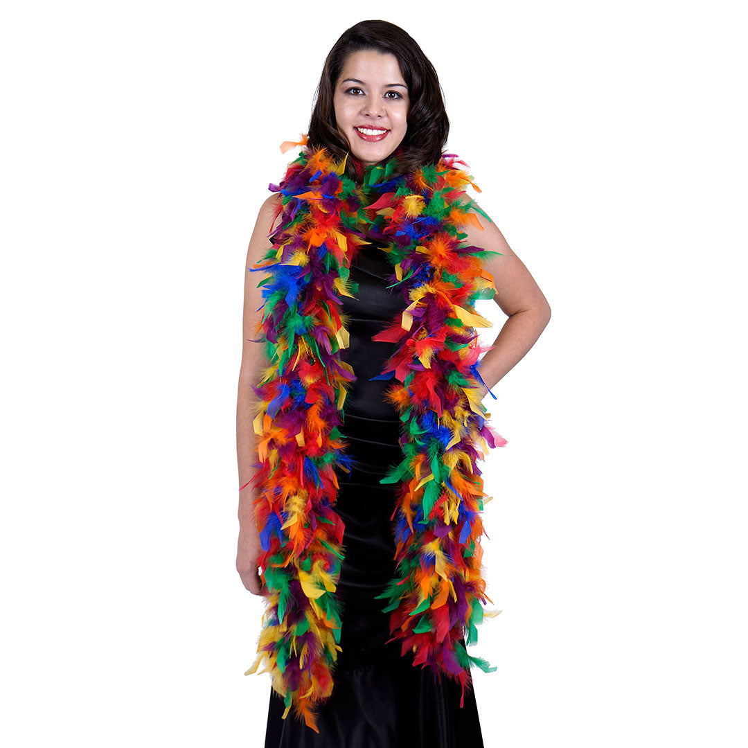 Multicolor Feather Boa - Heavyweight Chandelle - Feather Boas