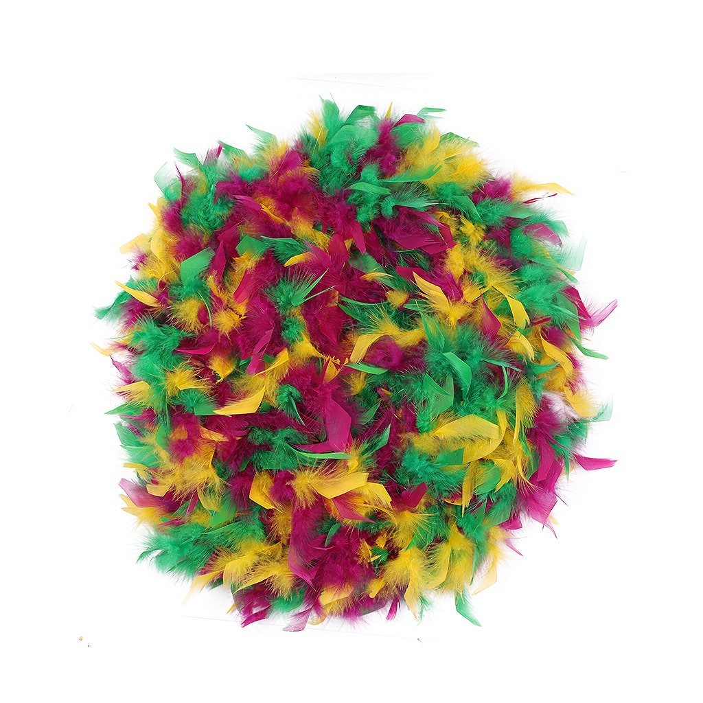 Multicolor Feather Boa - Heavyweight Chandelle - Mardigras Mix - Chandelle Boa