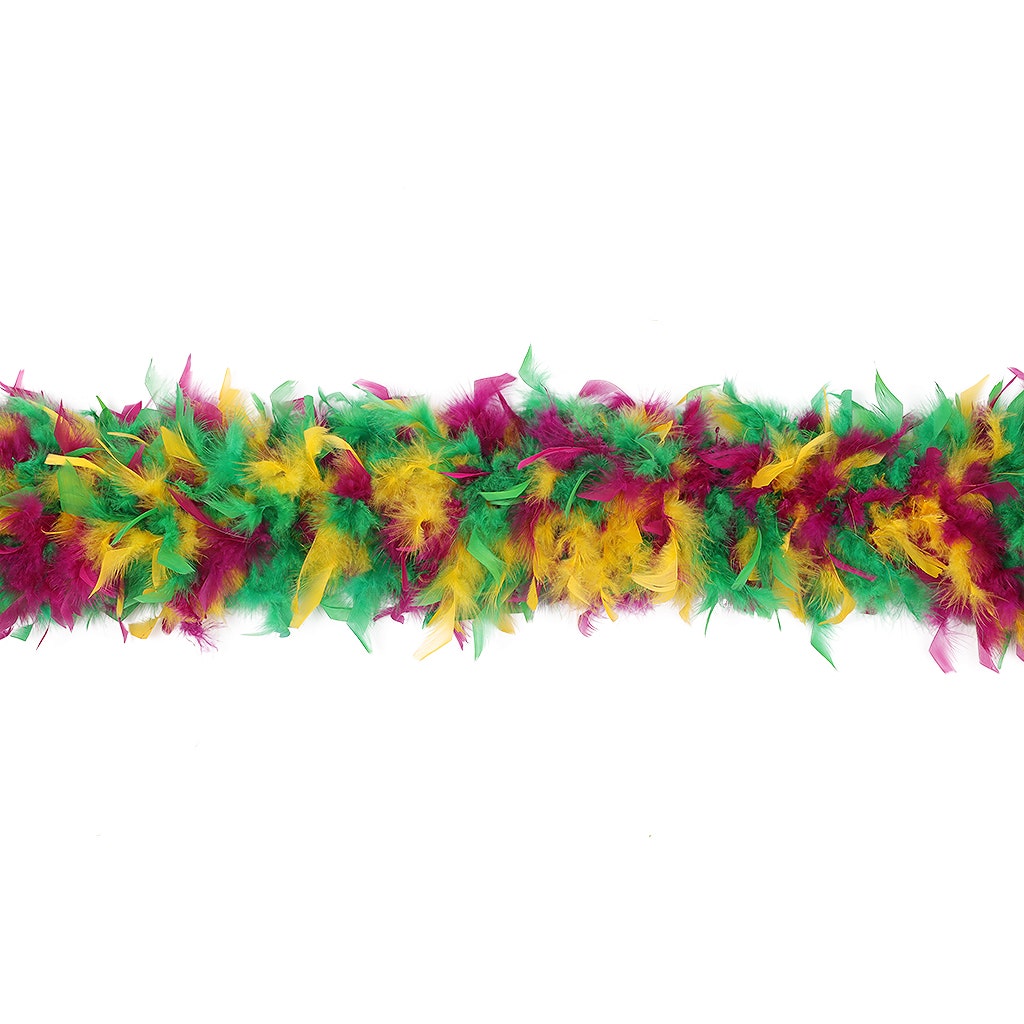 Multicolor Feather Boa - Heavyweight Chandelle - Mardigras Mix - Chandelle Boa