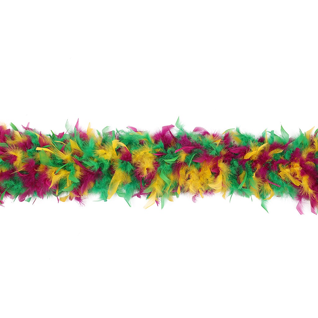 Multicolor Feather Boa - Heavyweight Chandelle - Mardigras Mix - Chandelle Boa