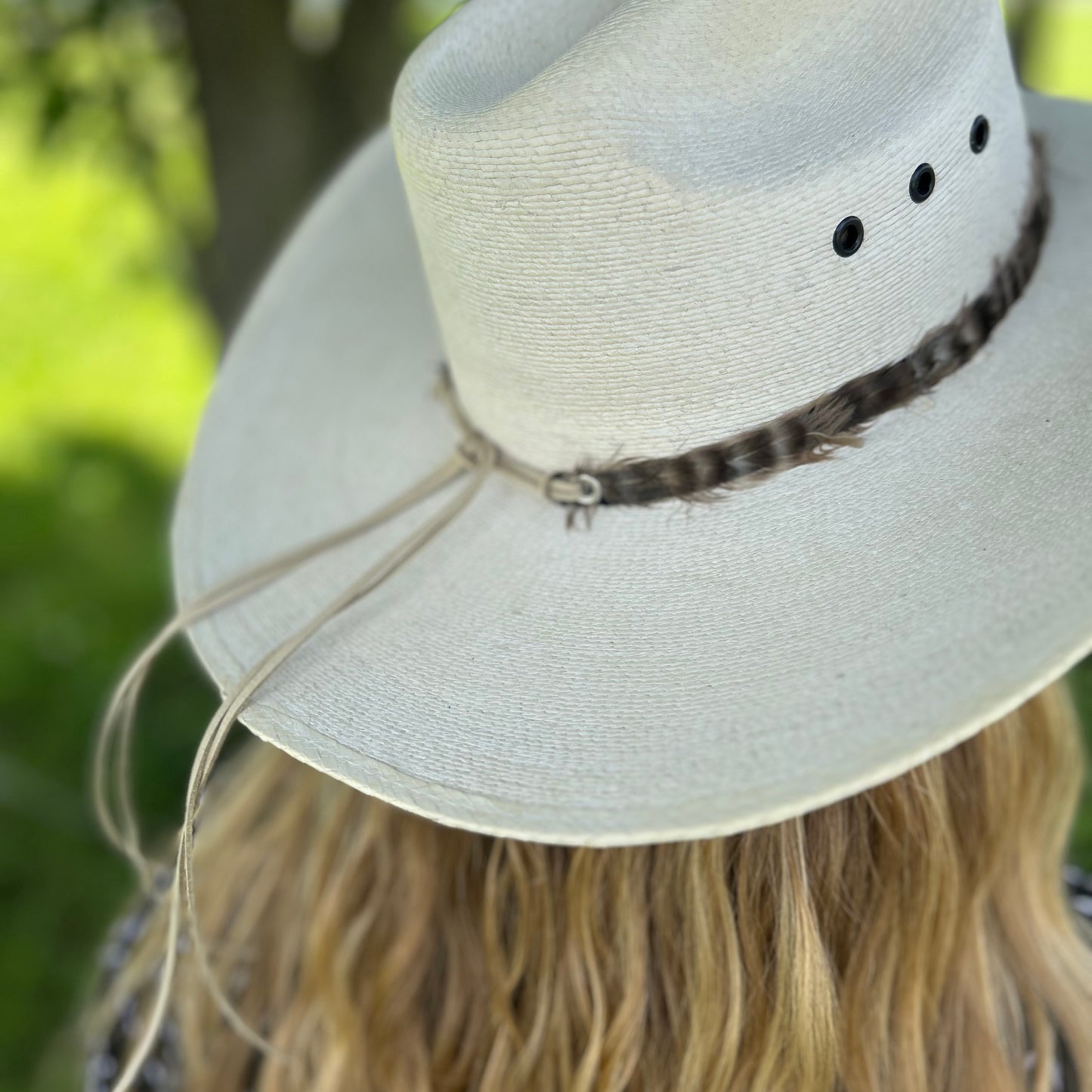 Natural Grey Chinchilla Rooster Feather Hat Band