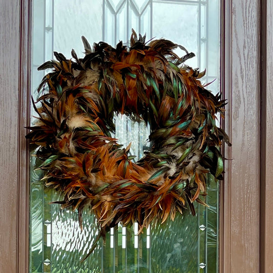 Natural Feather Wreath - Feathers