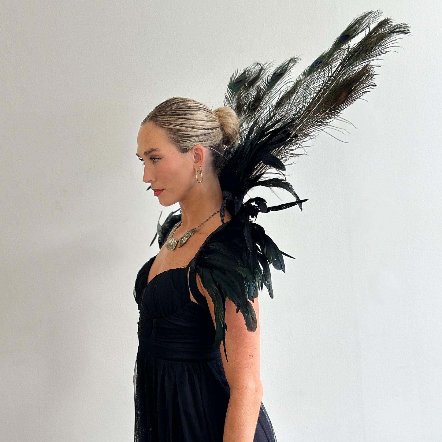 Peacock Empress Feather Collar