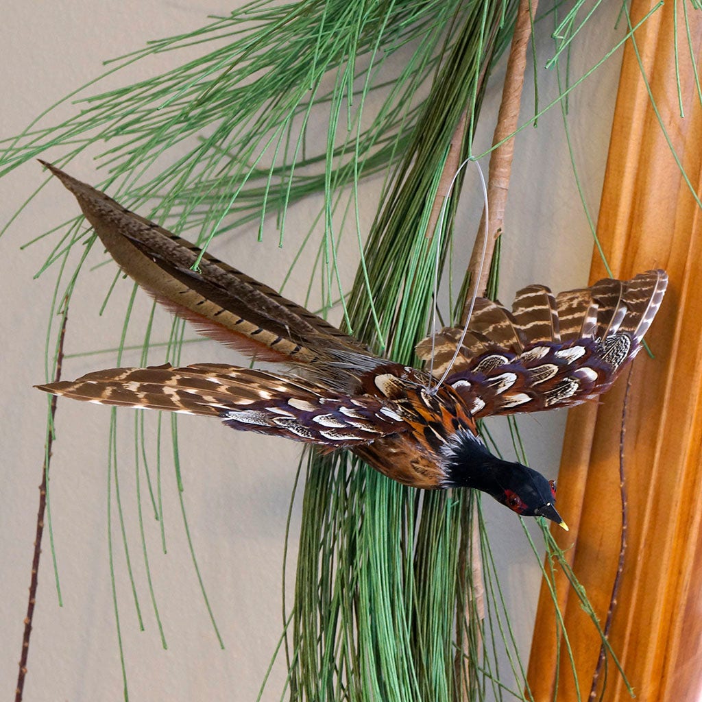 Natural Pheasant Bird Feather Ornament