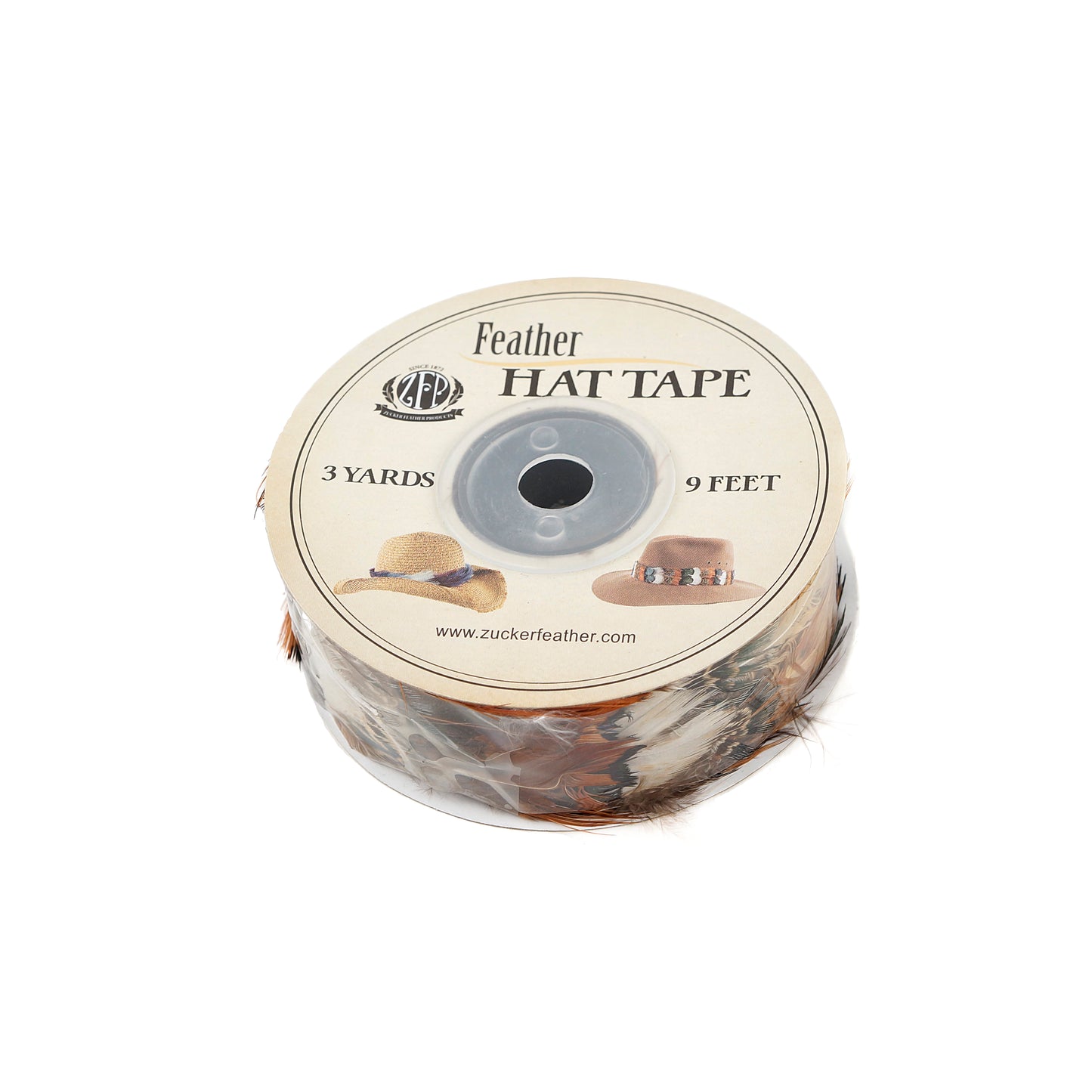 Natural Ringneck and Lady Amherst Pheasant Feather Tape 1.5 inch 3yd Rol