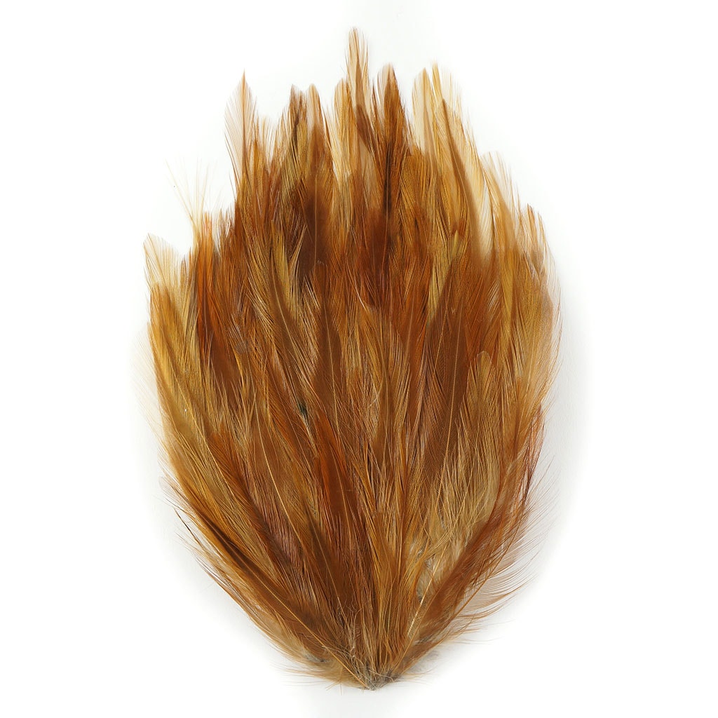 Natural Red Hackle Feather Pad - Natural - Feathers