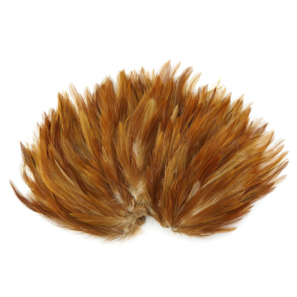 Natural Red Hackle Feather Pads - Natural - Feathers