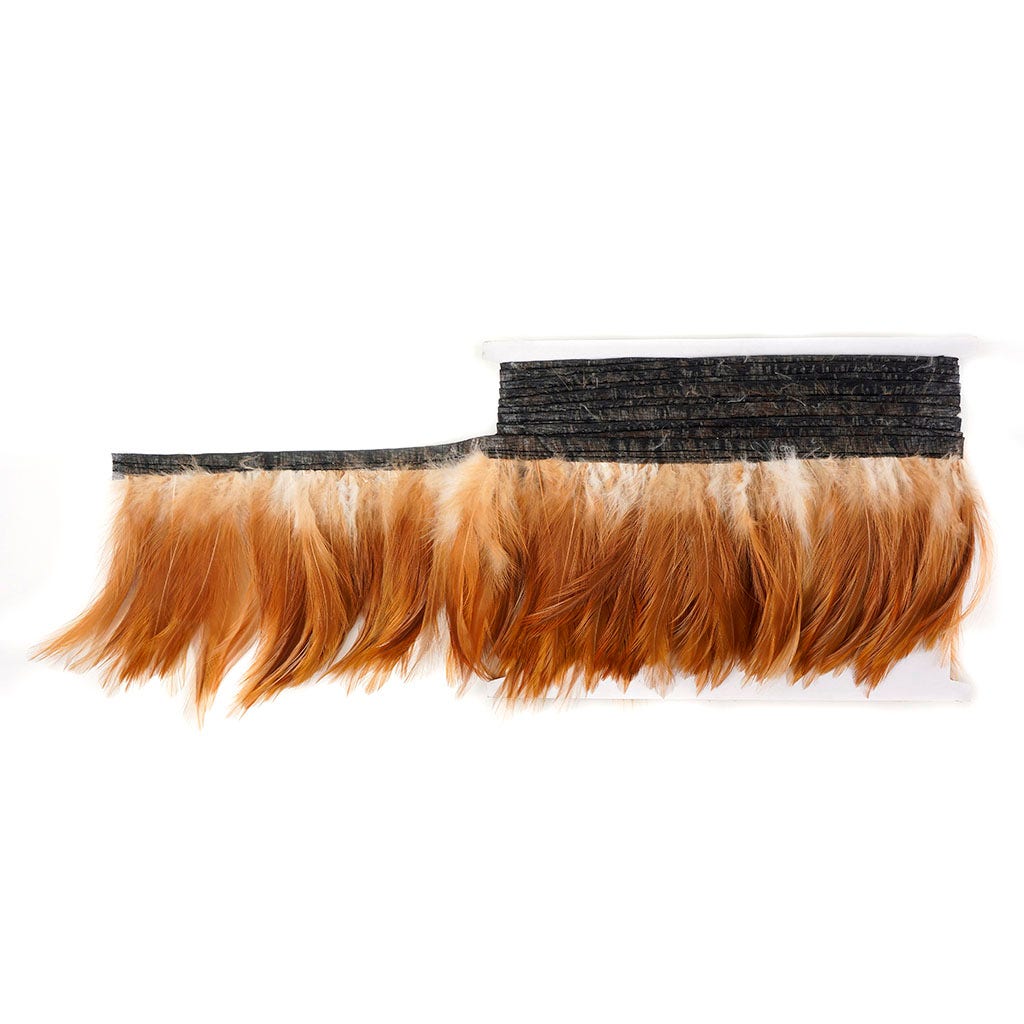 Natural Red Hackle Fringe - Natural - Feathers