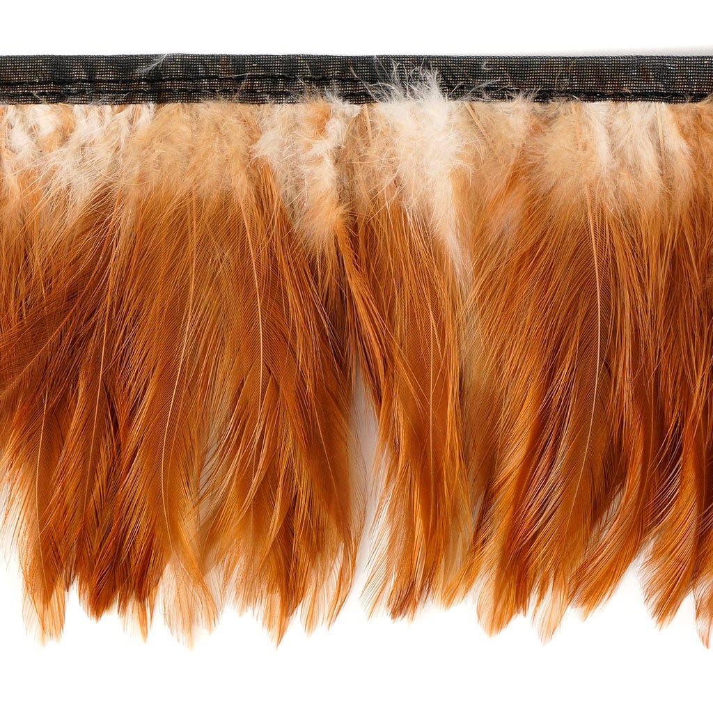 Natural Red Hackle Fringe - Natural - Feathers