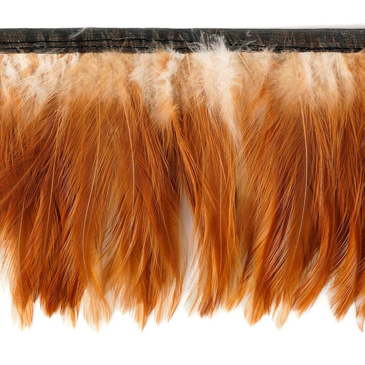 Natural Red Hackle Fringe - Natural - Feathers
