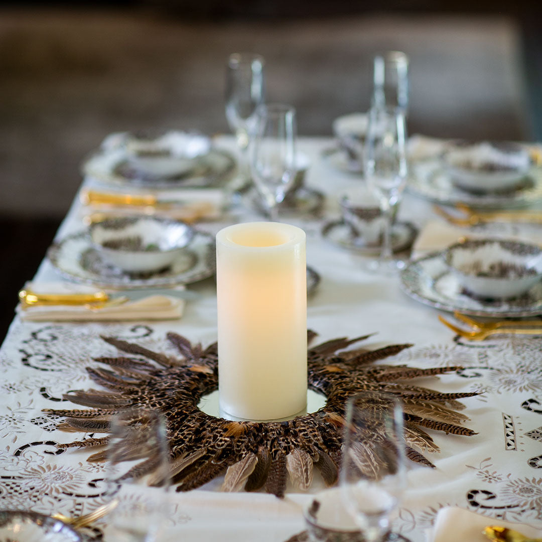 Pheasant Feather Mirror Home Decor