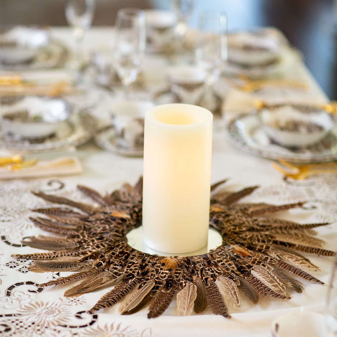 Pheasant Feather Mirror Home Decor