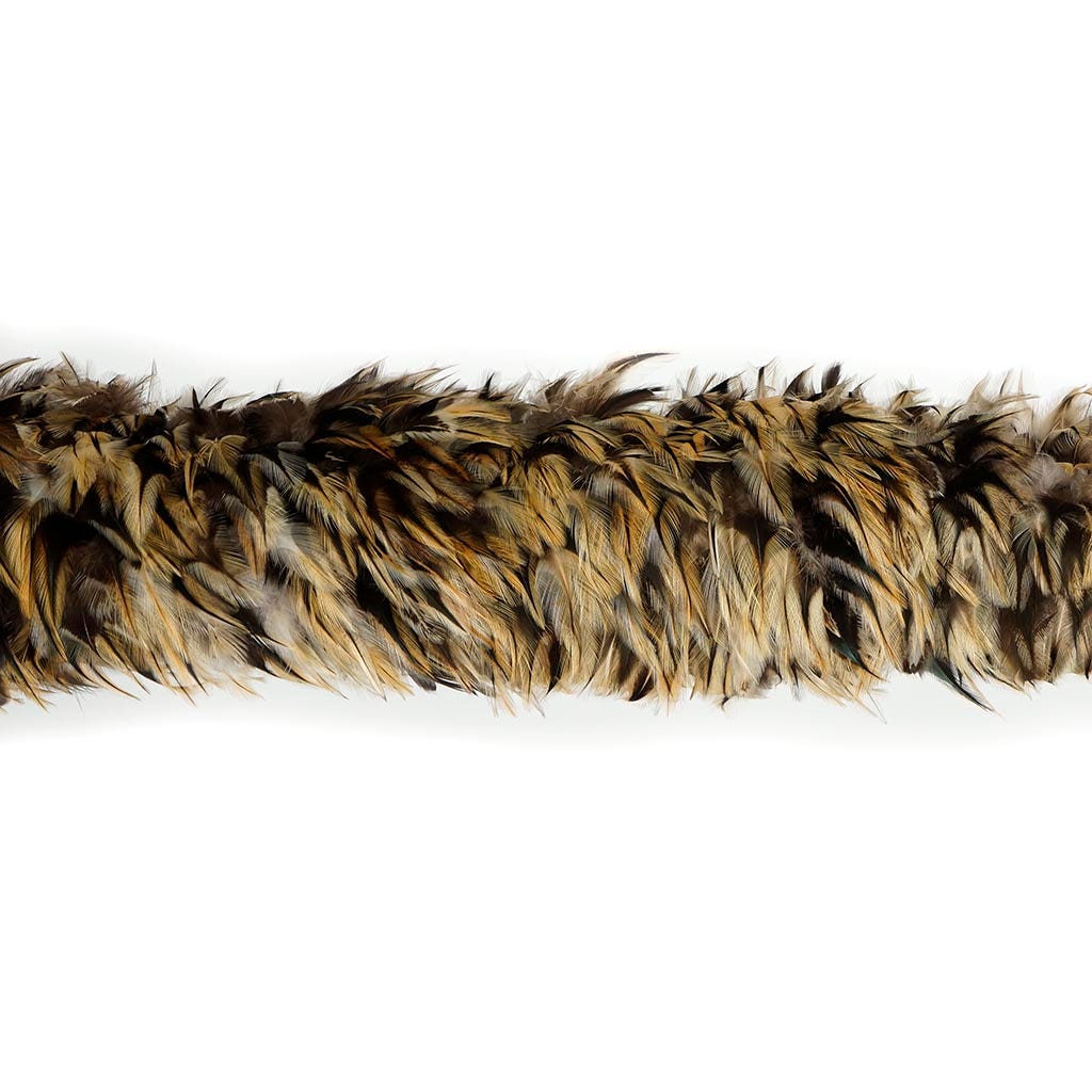 Natural Rooster Feather Boa - Badger 5-6’’ - Rooster Boa