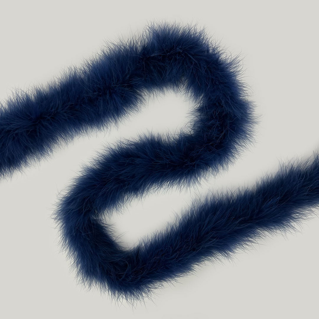 Full Marabou Feather Boa - Navy Blue