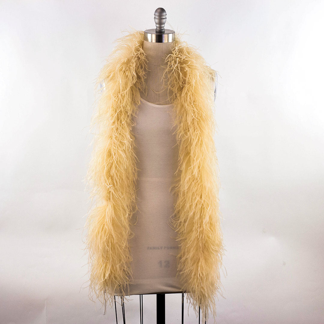 Nude Beige 3 Ply Ostrich Feather Boa